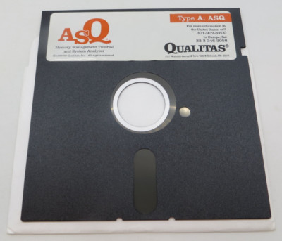 ASQ Memory Management Tutorial & System Analyzer 5.25'' Floppy Disk Qualitas 1990