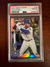 2020 TOPPS CHROME KYLE LEWIS REFRACTOR # 186 PSA10 # 49508078