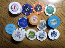 1 CASINO CHIP - YOU PICK THE ONE YOU WANT - LAS VEGAS - RENO - NEVADA - D TO E