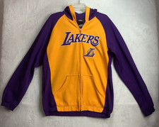 Vintage 90's Adidas NBA LA Lakers Hoodie Size Small Full Zip w flaws