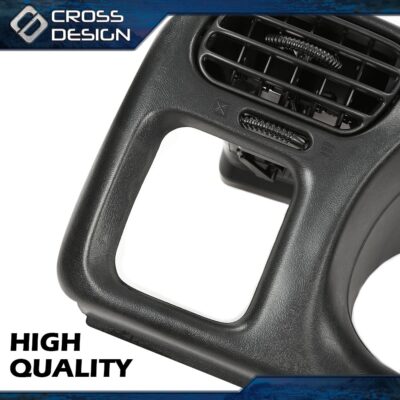BLACK DASH BEZEL SINGLE DIN FITS 1998-2004 CHEVY S-10 GMC SONOMA