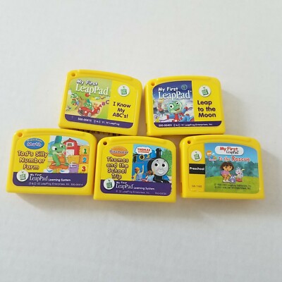 Lot of 5 Leap Frog My First Leap Pad Preschool Game Cartridges Thomas the train 
