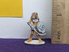 Ral Partha FTF34 Female Barbarian with Sword and Shield  Metal Miniature Fantasy