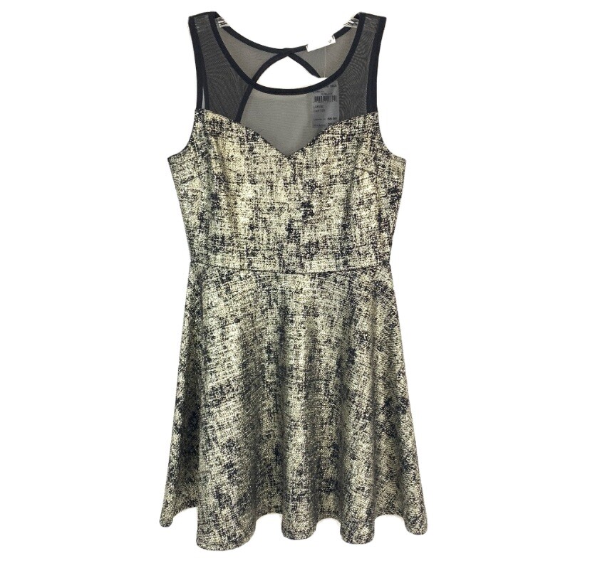 black and gold skater dress Web of Fate Skater Dress main image 1