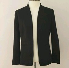 J Crew 365 Black Going Out Blazer Stretch Twill Slim Fit Open Front Size 4