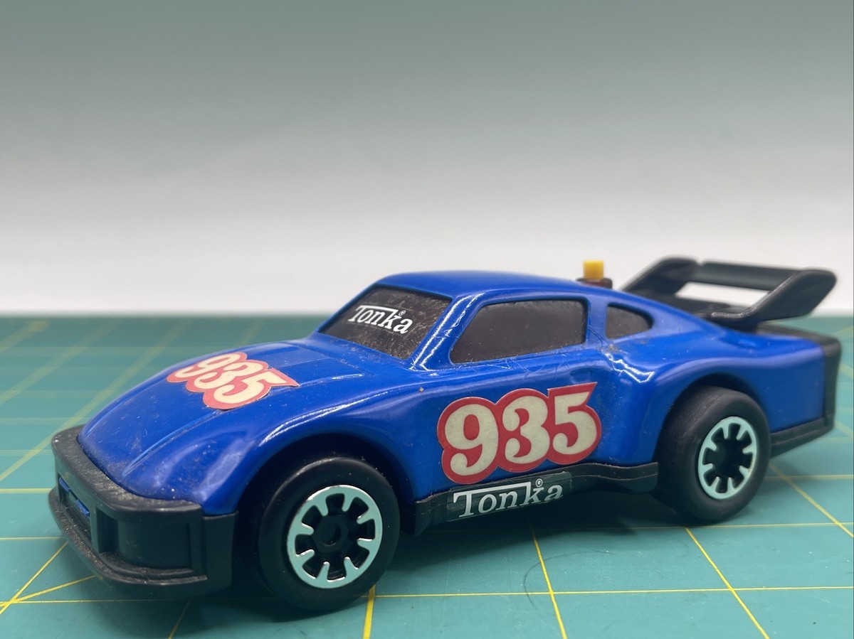 Vintage 1980's Porsche 935 Tonka Clutch Popper Car Blue Japan