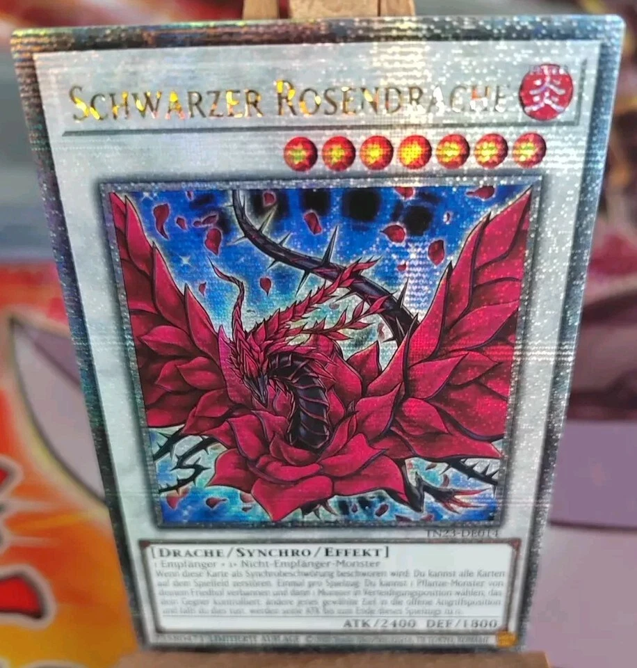 SCHWARZER ROSENDRACHE - TN23-DE014 Quarter Century Secret Rare / Near Mint  - Bild 2 von 3