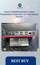 Lenovo ThinkPad Docking Station Thunderbolt 3 Dock Gen 2 135W Adapter TESTED