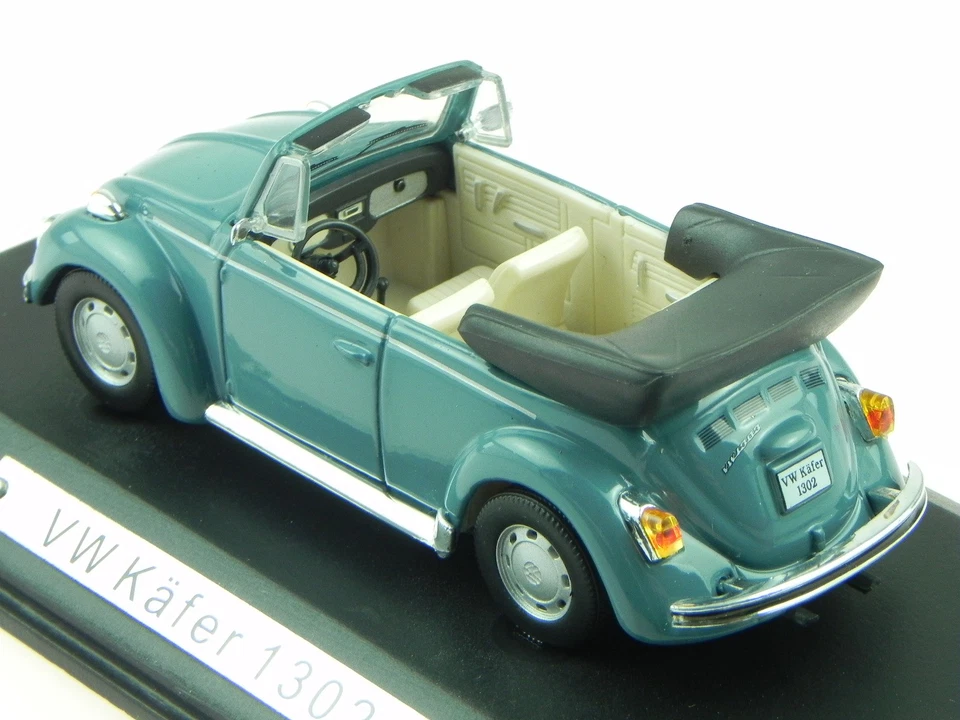 VW Beetle Käfer 1302 Convertible azul claro diecast modelcar Atlas 1:43 Foto 3 de 4