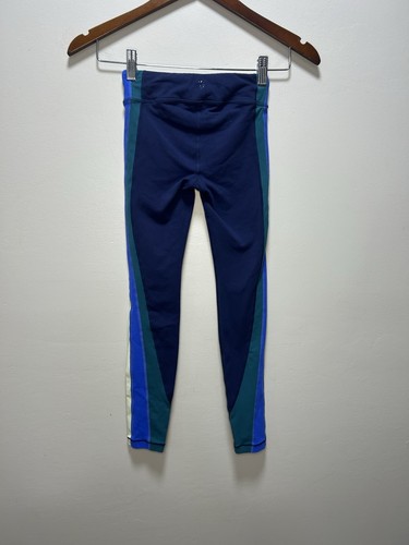 Athleta Girl Rule The Sidelines Tight Navy Blue Color Block Size Small- 7 - Picture 5 of 7