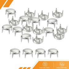 200Pack 8mm Silver Round Dome Studs Leather Craft Accessories