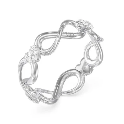 GUESS Schmuck Damenring Unendlichkeit Silberfarben JUBR06050JWRH - Bild 1 von 2