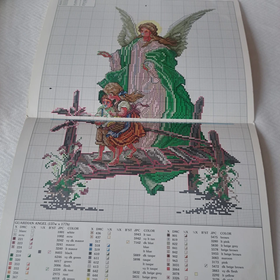 Leisure Arts Guardian Angel Cross Stitch Pattern #2091 - Image 2 of 3