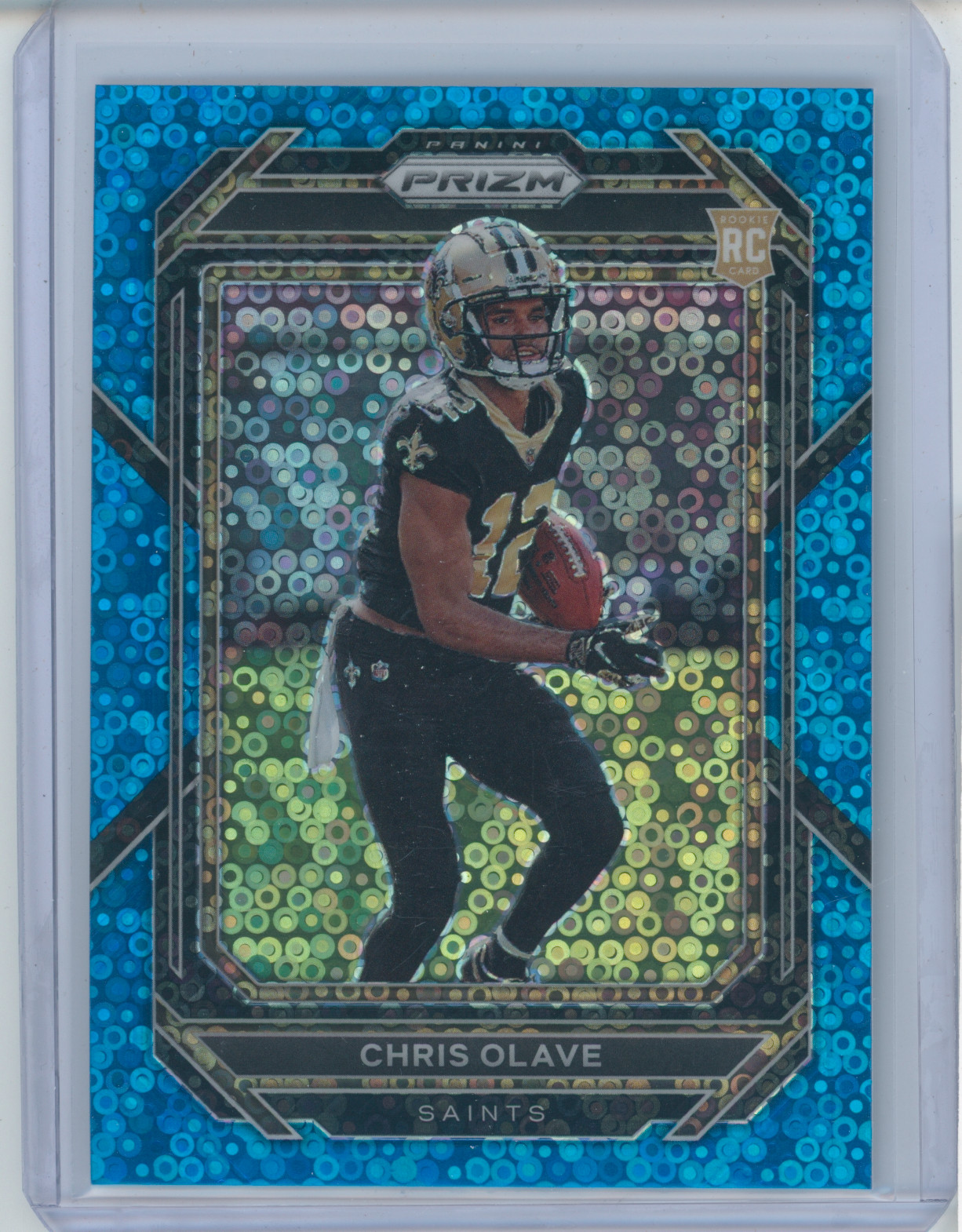 2022 Panini Prizm - Rookies Chris Olave #310 No Huddle Blue Prizm 52/79 (RC)