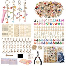 563Pcs Lip Gloss Keychain Making Kit,DIY Craft Bag Charm Kit with Charms,Key ...