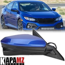 Right Blue Side View Mirror Power Heated w/ Camera 11Pin For Honda Civic 2016-21