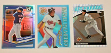 RAFAEL PALMEIRO (3) 2023 DONRUSS BLUE #213 1995 STADIUM CLUB CLEAR#6 2004 TOPPS