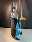 Wooden Marionette Wizard Handmade Hand Carved Original Functional Vintage