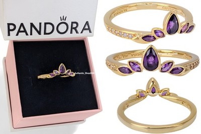 New 100% Authentic PANDORA 14K G P Disney Frozen Queen Anna Tiara