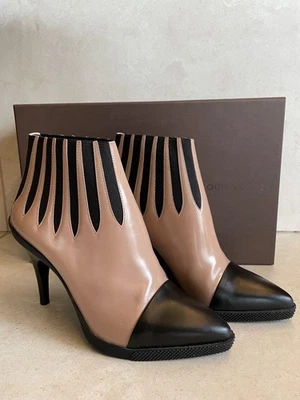 LOUIS VUITTON Bottes De Printemps 39 Rose Beige X Noir Femme - Photo 1/4