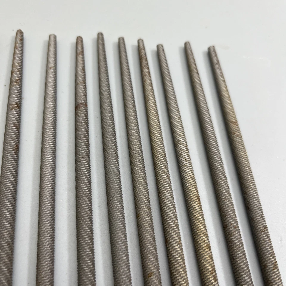 12 x Vintage Nicholson Round Bastard Hand File 6" - Made in USA Files blacksmith - Image 3 of 4