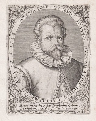 Jan Huygen van Linschoten Dutch merchant trader traveler historian Portrait 1620