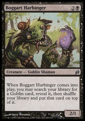 MTG BOGGART HARBINGER ITALIAN EXC - ARALDO BOGGART - LRW - MAGIC - INKED
