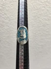 Vtg Mexico Turquoise 925 Sterling Silver Ring Size 9