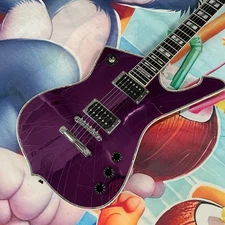 Purple New Iceman Paul Stanley Electric Guitar Super Cool Cracked Mirror