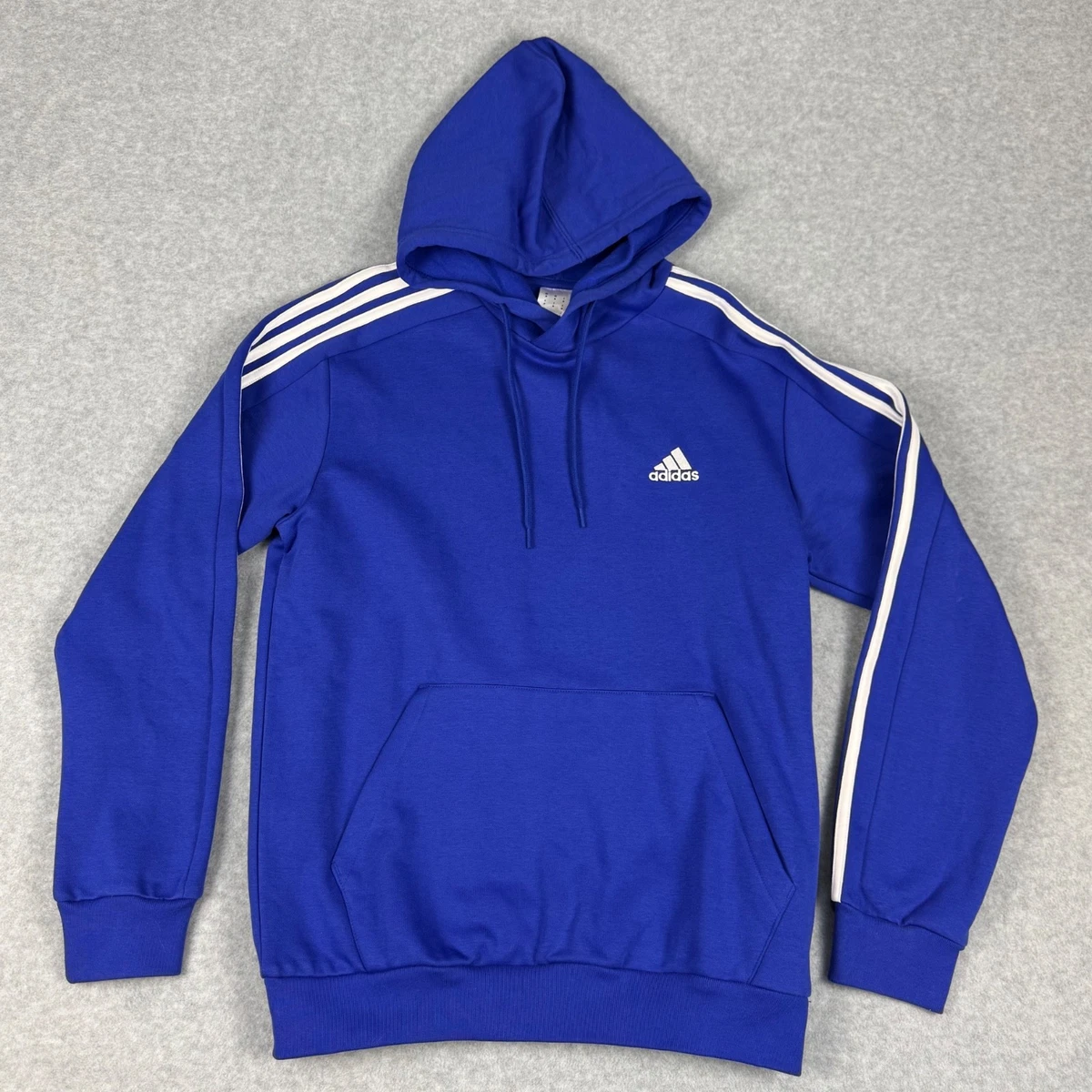 adidas Men's Essentials Fleece 3-stripes Hoodie IJ8934 Blue Men's
