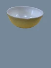 Pyrex Large 4 Qt Quart Primary Color Yellow Mixing Nesting Bowl #404 Vintage