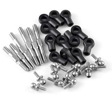 FLYXM Set di collegamenti radiocomandati regolabili in acciaio per RC Losi 1/24 Buggy Micro-B 1/28 Micro-T