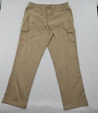 Scandia Woods Cargo Pants Men's 40XL (40x33) Khaki Elastic Waist Drawstring EUC
