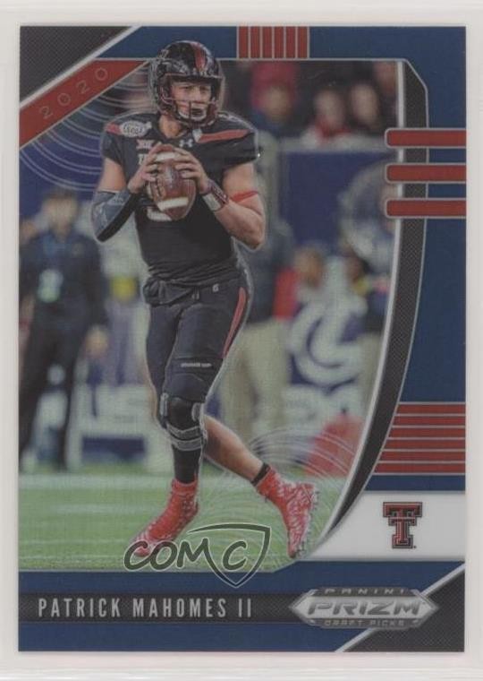 2020 Panini Prizm Draft Picks Blue Prizm Patrick Mahomes II #81 1v7