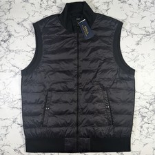 POLO RALPH LAUREN Mens Black Quilted Hybrid Gilet SIZE LARGE BNWT Authentic