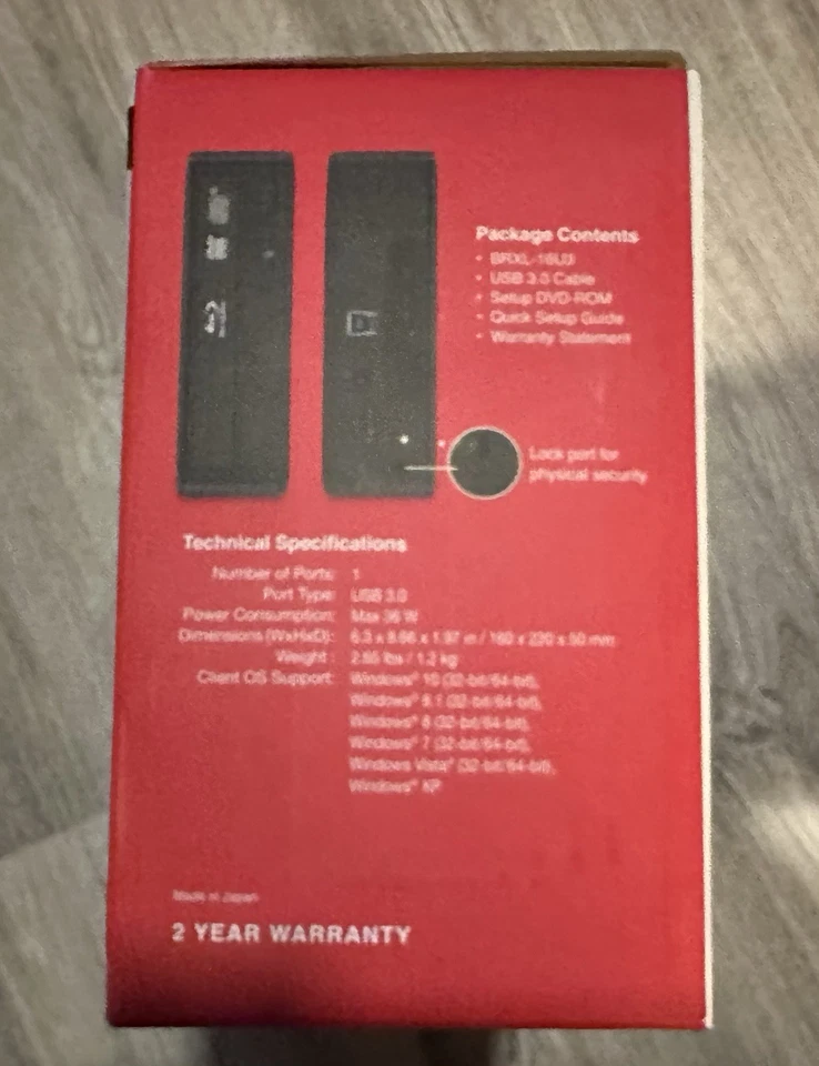 Buffalo MediaStation 16x Desktop BDXL Blu-Ray Writer (BRXL16U3) - New Sealed - Image 3 of 4