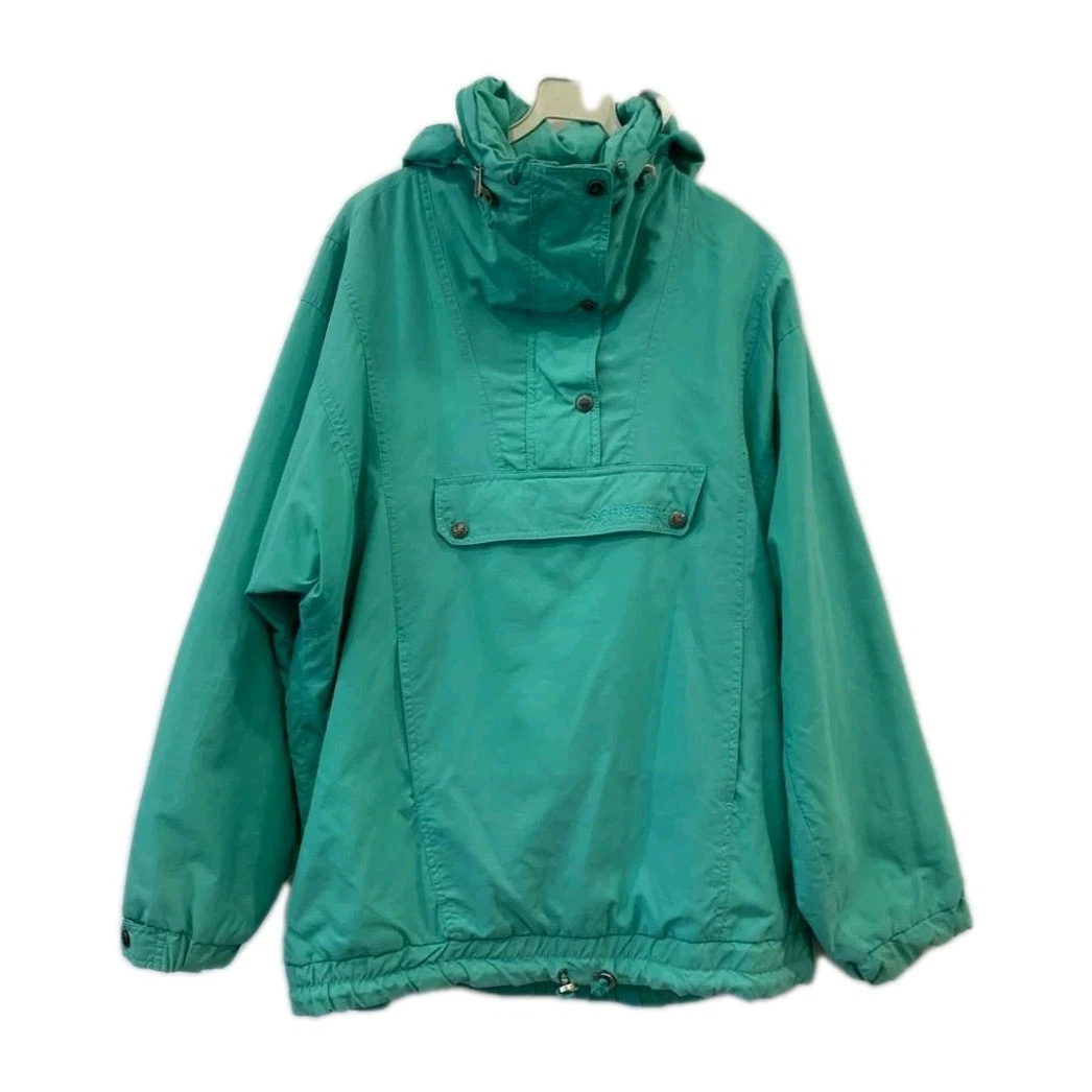 Vintage Schöffel Sport Power Anorak Jacket Men’s XL Teal Hooded Pullover 90s#128