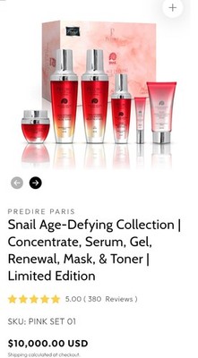 Predire Paris Snail Mucin Firming Renewal Collection Anti-Aging Set NEW Sealed