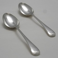 OLD ENGLISH Design Cooper Bros Silver Servizio Posate Coppia Cucchiai da Tavola