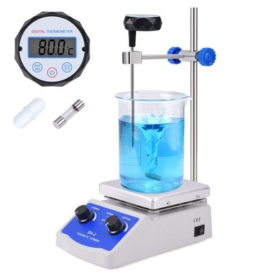 Magnetic Stirrer Hot Plate Mixer 520  Lab Stir Plate 2000 RPM with Thermometer &