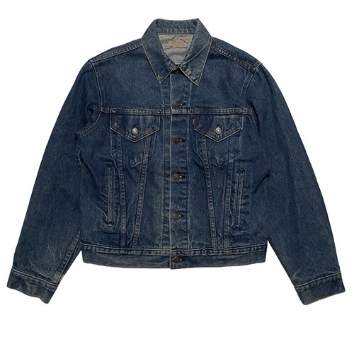 Vintage Levi's 70506-0216 Denim Trucker Jacket USA Red Tag 42 Large 80s