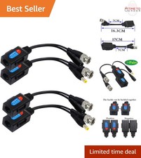 HD CCTV Video Balun Cat5 RJ45 BNC Passive Transceiver for 720P to 8MP Systems
