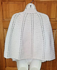 VINTAGE Custom Handmade By Renee Wilson Crochet Button Up Shawl/Wrap Cream OSFM — photo 5