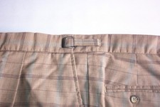 NEW, Brown Check, men's casual pants, made in USA of P/C Sizes; 33 thru 62