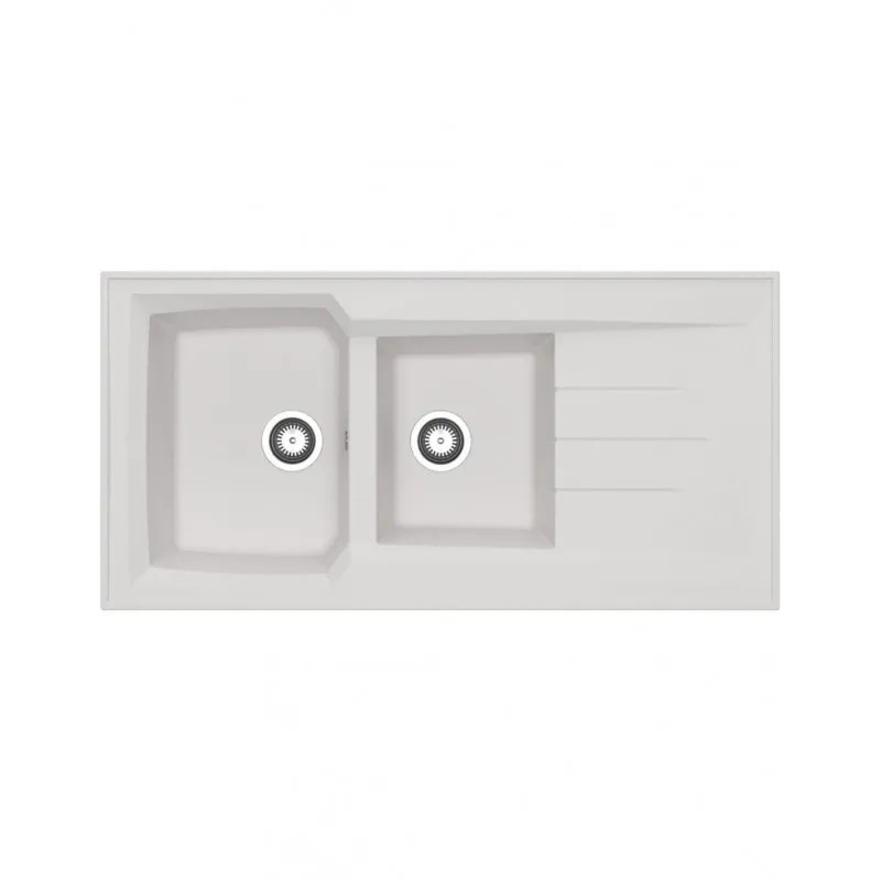 Évier résine blanc ALTERNA Primeo 1200x600mm au design épuré