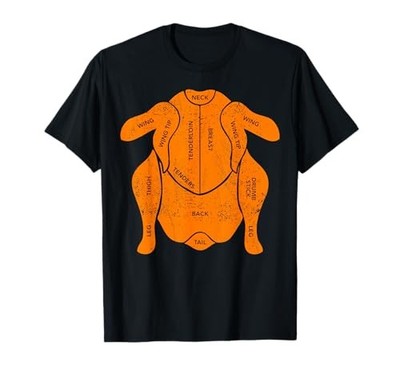 Funny Turkey Parts Autumn Thanksgiving Costume Baked Gobble T-Shirtfrom JP