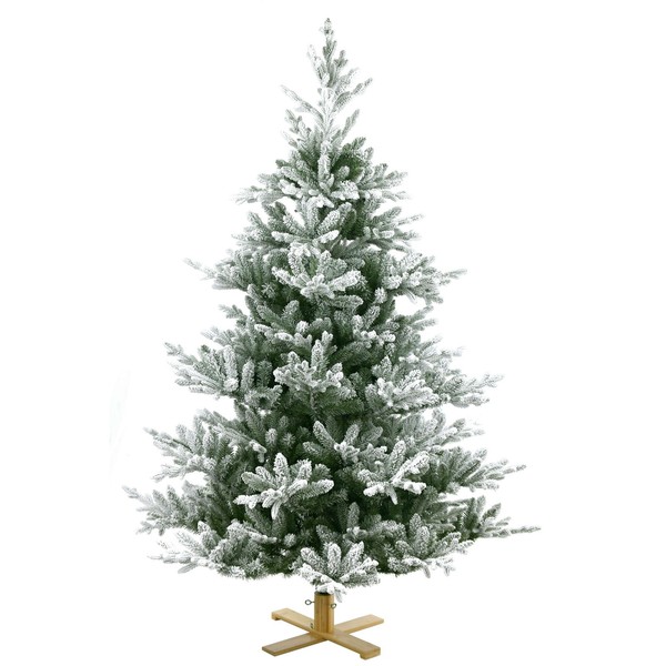 Artplants KüNstlicher Tannenbaum Mesa Speed, Beschneit, 210 Cm, Ø 150 Cm-image