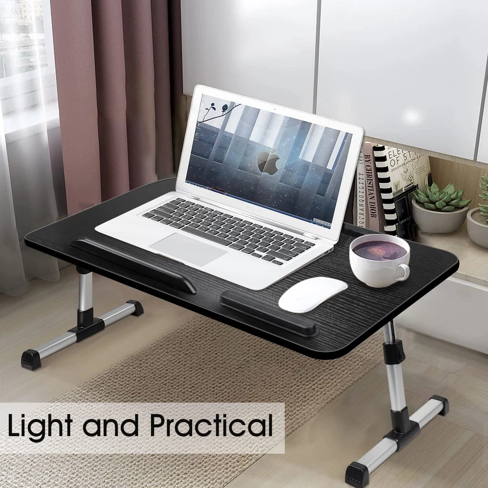 Laptop Stand for Bed, Adjustable Height and Angle, Laptop Lap Desk with Table...