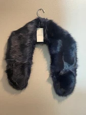 BABEYOND Women's Faux Fur Shawl Party Faux Fur Collar Blue