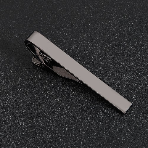 6 PCS Men Solid Plain Tie Clip Metal Necktie Wedding Tie Bar Pin Clasp With Box - Picture 3 of 9
